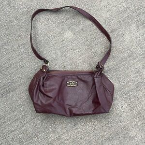 Vintage Etienne Aigner Oxblood Cranberry Shoulder bag 80s Granny Classic Mature